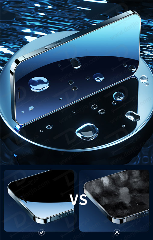 خرید گلس شیشه ای تمام شفاف iPhone 13 با ابزار مخصوص نصب مارک XUNDD سری AXE