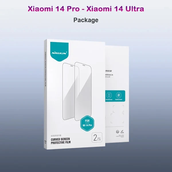 نانو برچسب منحنی Xiaomi 14 Pro مارک نیلکین مدل Impact Resistant Curved Film - پک 2 عددی