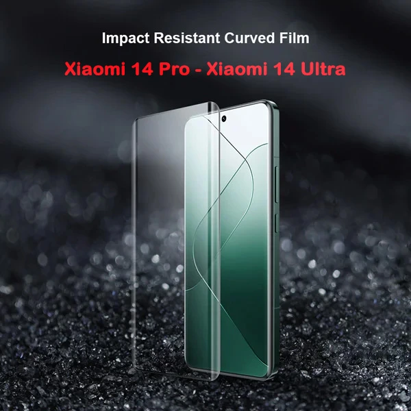نانو برچسب منحنی Xiaomi 14 Pro مارک نیلکین مدل Impact Resistant Curved Film - پک 2 عددی