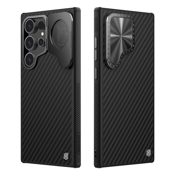 خرید قاب ضد ضربه Kevlar کمرا استند نیلکین Samsung Galaxy S24 Ultra مدل CarboProp