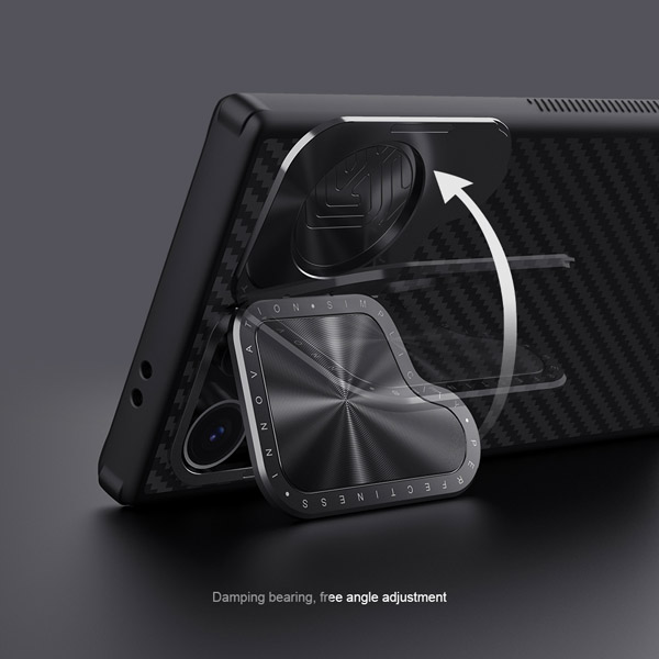 خرید قاب ضد ضربه Kevlar کمرا استند نیلکین Samsung Galaxy S24 Ultra مدل CarboProp