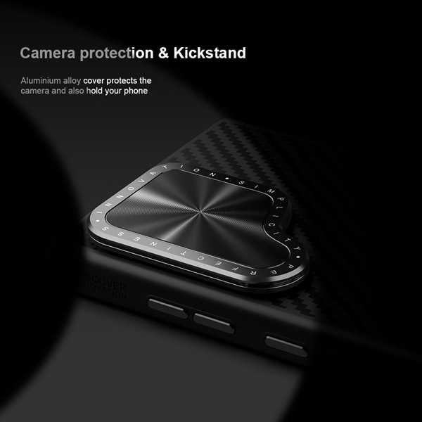 خرید قاب ضد ضربه Kevlar کمرا استند نیلکین Samsung Galaxy S24 Ultra مدل CarboProp