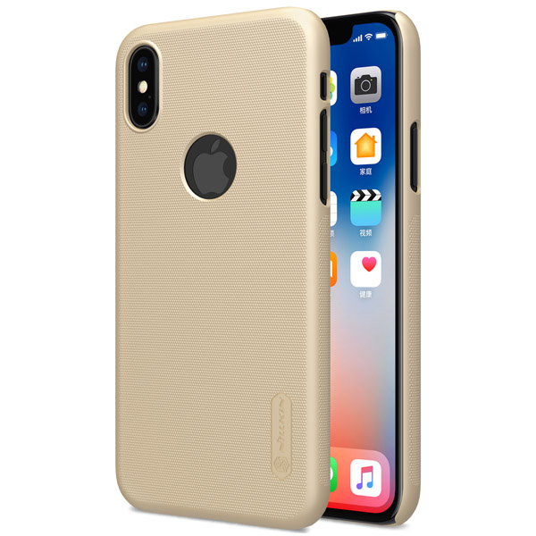 خرید قاب محافظ حفره لوگو iPhone X مارک نیلکین مدل Super Frosted Shield With LOGO cutout