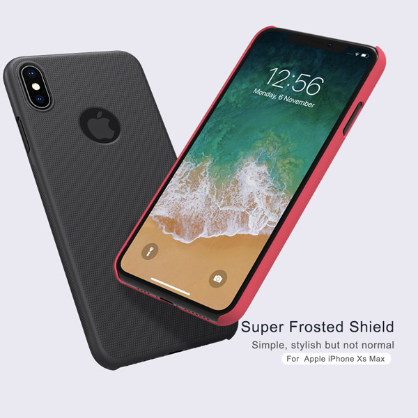 خرید قاب محافظ حفره لوگو iPhone XS Max مارک نیلکین مدل Super Frosted Shield With LOGO cutout