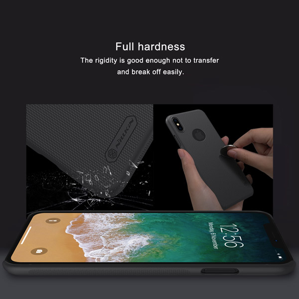 خرید قاب محافظ حفره لوگو iPhone XS Max مارک نیلکین مدل Super Frosted Shield With LOGO cutout