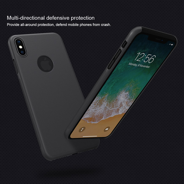 خرید قاب محافظ حفره لوگو iPhone XS Max مارک نیلکین مدل Super Frosted Shield With LOGO cutout