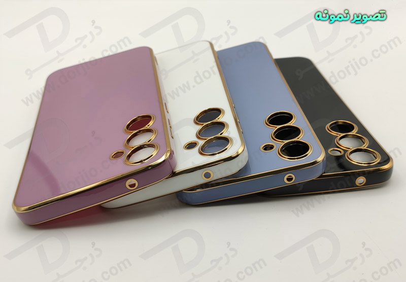 خرید قاب ژله ای فریم طلایی Samsung Galaxy A04s مدل My Case