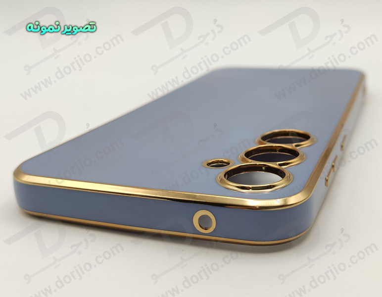 خرید قاب ژله ای فریم طلایی Samsung Galaxy A55 مدل My Case