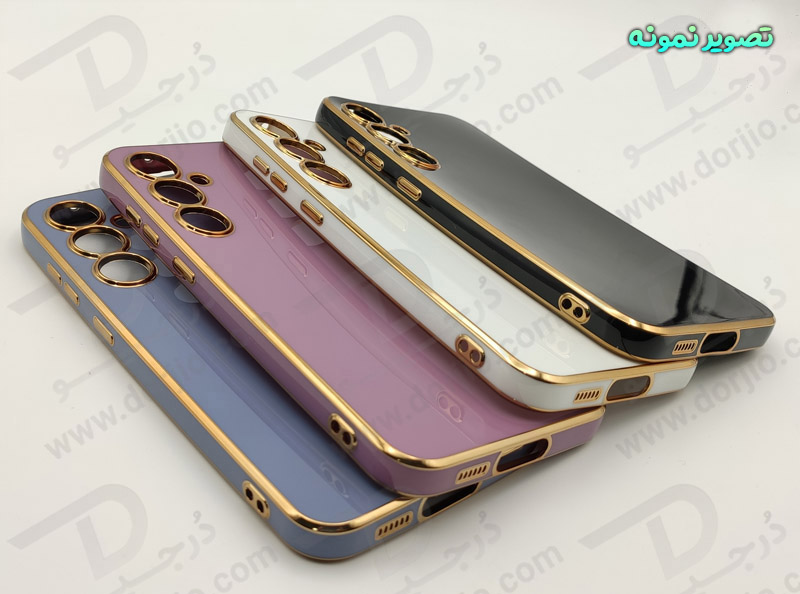 خرید قاب ژله ای فریم طلایی Samsung Galaxy A55 مدل My Case