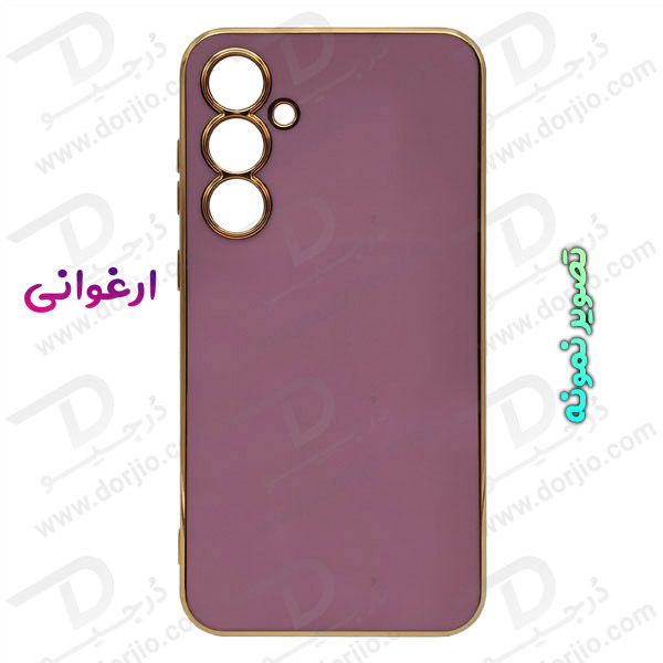 خرید قاب ژله ای فریم طلایی Samsung Galaxy A55 مدل My Case