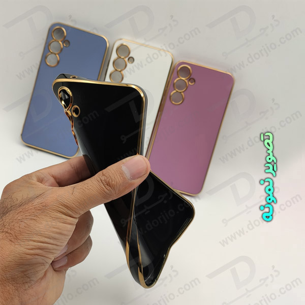خرید قاب ژله ای فریم طلایی Samsung Galaxy M55 مدل My Case