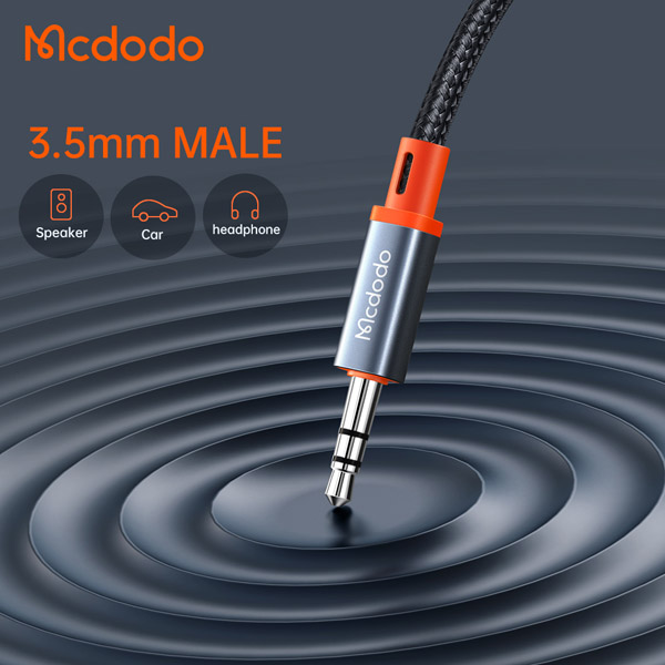 خرید کابل تبدیل فنری Type-C به جک 3.5mm هدفون AUX مارک مک دودو Mcdodo CA-0900 طول 1.8 متر 1
