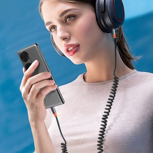 خرید کابل تبدیل فنری Type-C به جک 3.5mm هدفون AUX مارک مک دودو Mcdodo CA-0900 طول 1.8 متر