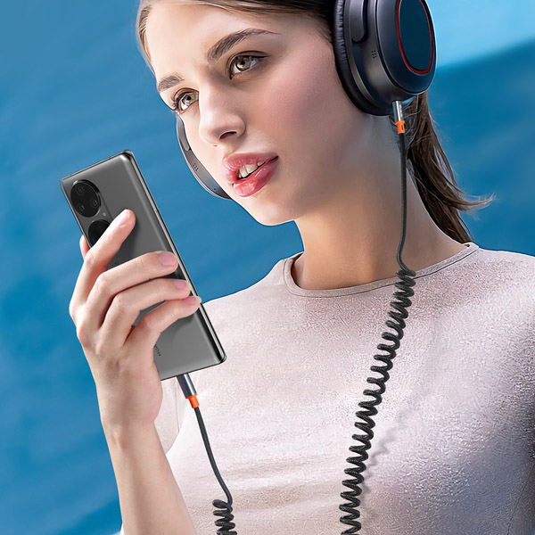 خرید کابل تبدیل فنری Type-C به جک 3.5mm هدفون AUX مارک مک دودو Mcdodo CA-0900 طول 1.8 متر 1