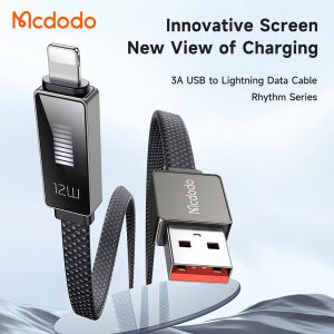 خرید کابل شارژ و دیتا USB به Lightning هوشمند دیجیتالی LED دار مک دودو Mcdodo CA-4970