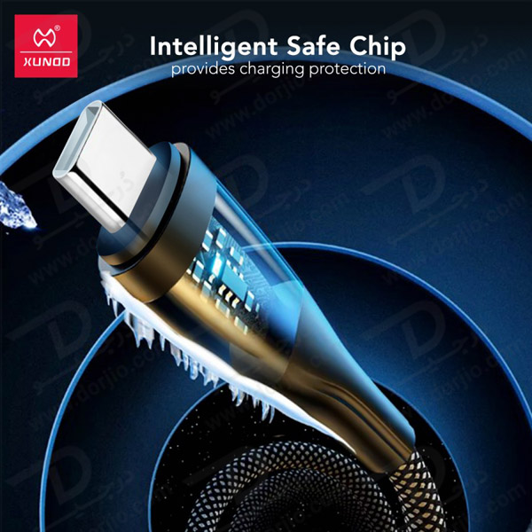 خرید کابل 1.2 متری 100 وات فست شارژ Type-C به Type-C دیجیتالی XUNDD XDDC-020