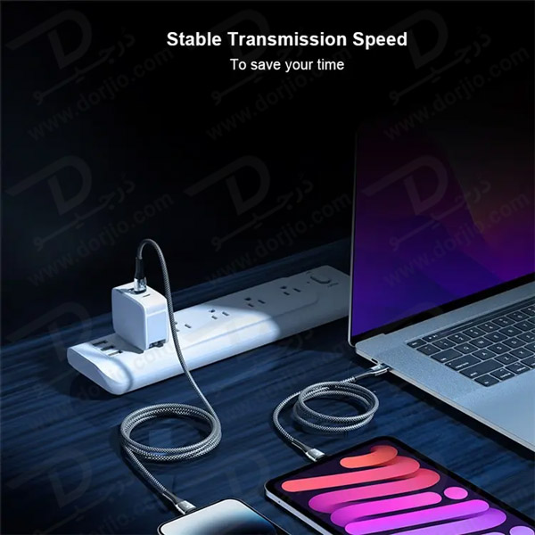 خرید کابل 1.2 متری 100 وات فست شارژ Type-C به Type-C دیجیتالی XUNDD XDDC-020