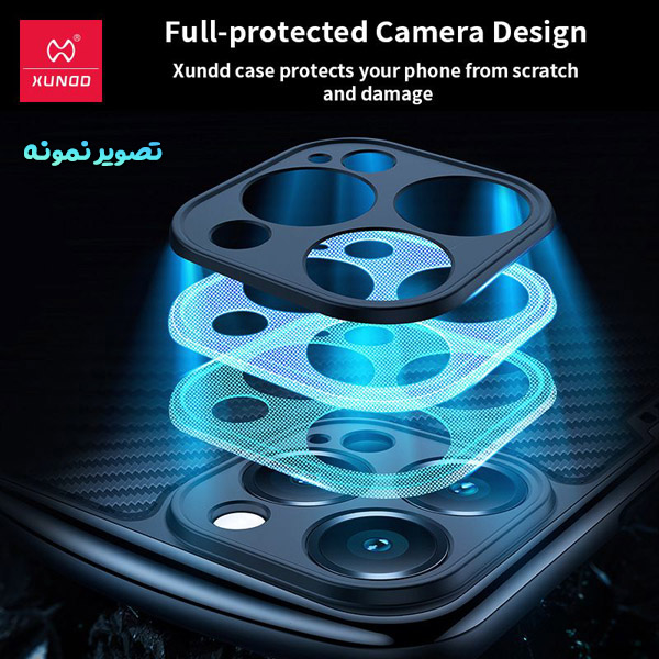 خرید کریستال شیلد دودی مات iPhone 15 مارک XUNDD سری Game