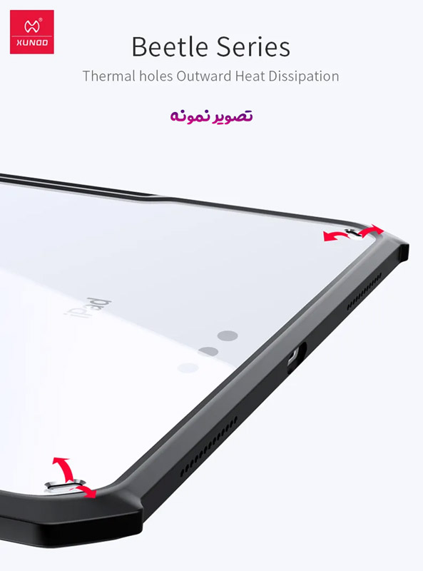 کریستال شیلد شفاف تبلت iPad 10.2 2019 مارک XUNDD سری Beatle