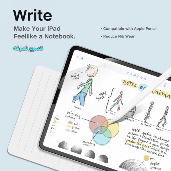 خرید برچسب شفاف صفحه نمایش تبلت iPad Pro 12.9 2021 مارک XUNDD مدل Paper Like Film