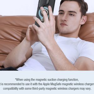 خرید قاب سیلیکونی مگنتی کمرا استند نیلکین Samsung Galaxy S24 Ultra مدل CamShield Silky Prop Silicone Magnetic