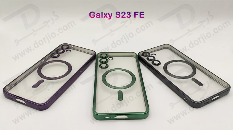 خرید قاب شفاف مگ سیف TPU دور رنگی Samsung Galaxy S23 FE