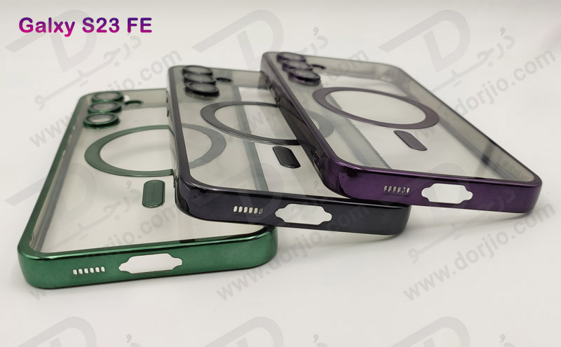 خرید قاب شفاف مگ سیف TPU دور رنگی Samsung Galaxy S23 FE