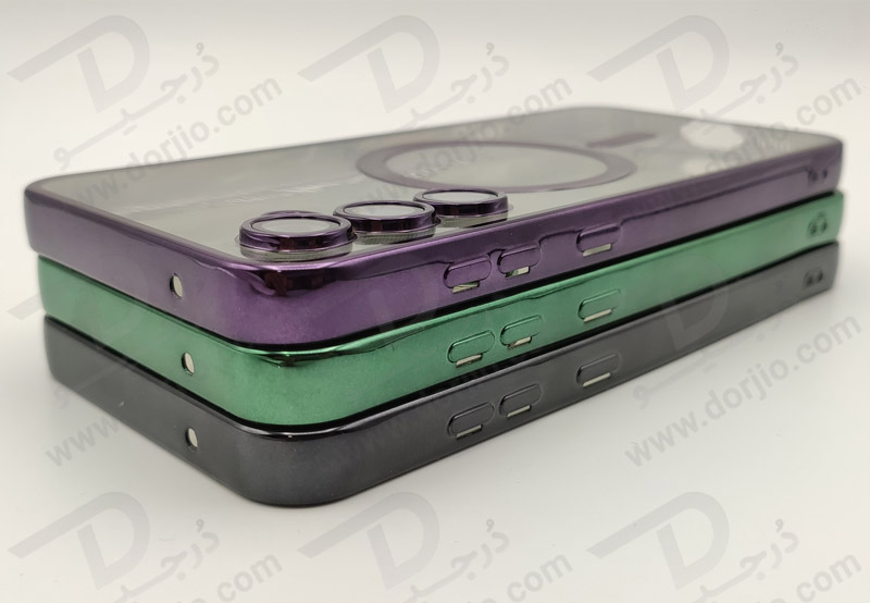 خرید قاب شفاف مگ سیف TPU دور رنگی Samsung Galaxy S24 Plus