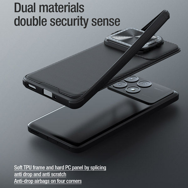 خرید قاب ضد ضربه مغناطیسی کمرا استند نیلکین Xiaomi Redmi K70 Pro مدل CamShield Prop Magnetic
