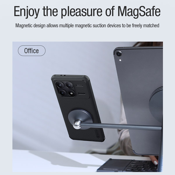 خرید قاب ضد ضربه مگنتی نیلکین Xiaomi Redmi K70 مدل Super Frosted Shield Pro Magnetic