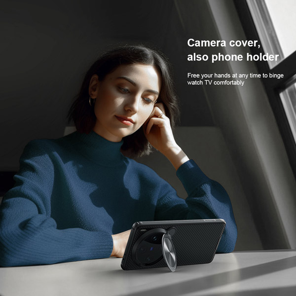 خرید قاب ضد ضربه کمرا استند نیلکین Vivo X100 مدل CamShield Prop