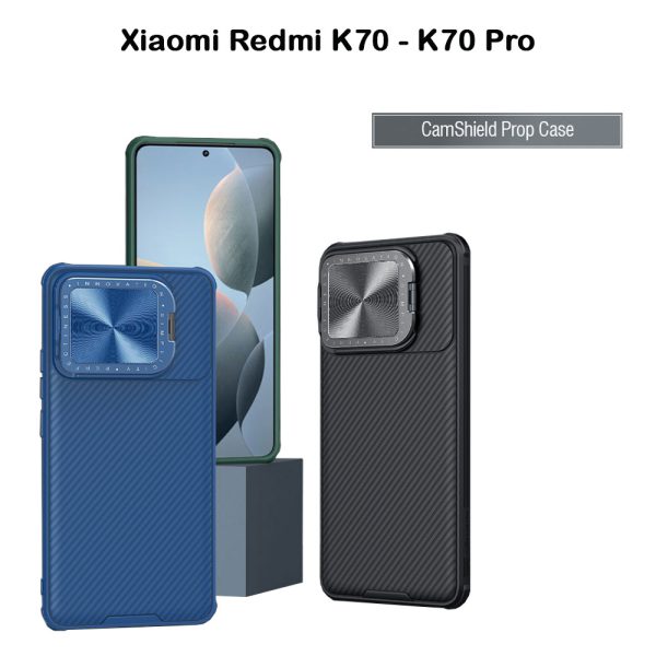 خرید قاب ضد ضربه کمرا استند نیلکین Xiaomi Redmi K70 مدل CamShield Prop