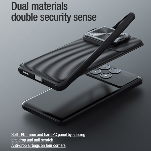 خرید قاب ضد ضربه کمرا استند نیلکین Xiaomi Redmi K70 مدل CamShield Prop