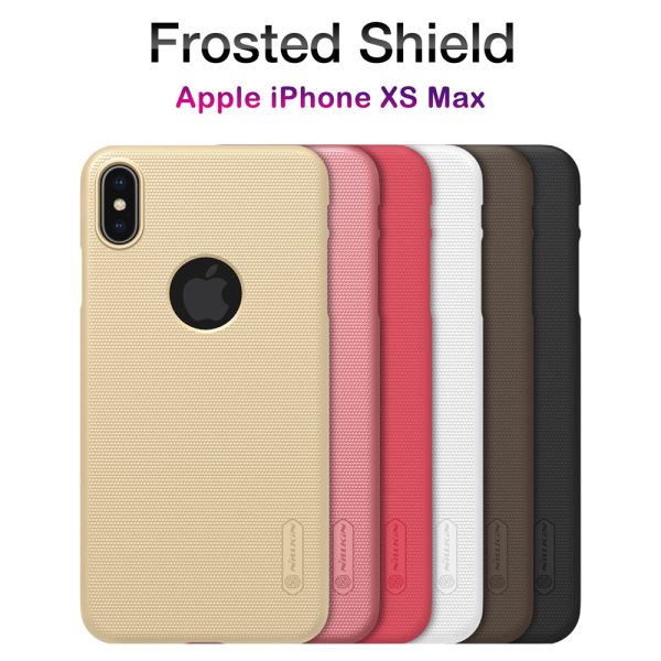 خرید قاب محافظ حفره لوگو iPhone XS Max مارک نیلکین مدل Super Frosted Shield With LOGO cutout