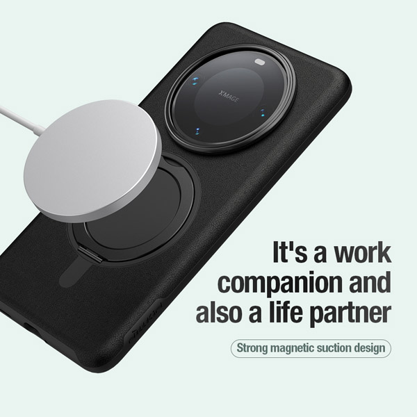 خرید قاب چرمی مگ سیف استند رینگی نیلکین Huawei Mate 60 Pro Plus مدل MagProp خرید قاب چرمی مگ سیف استند رینگی نیلکین Huawei Mate 60 Pro Plus مدل MagProp