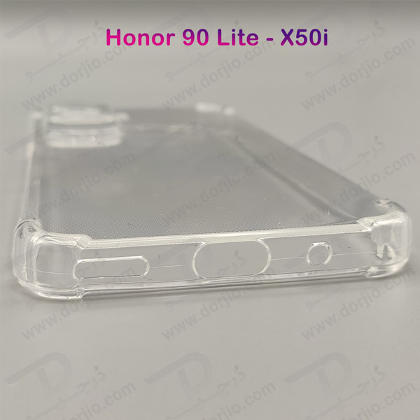 خرید قاب ژله ای شفاف ایربگ دار با محافظ دوربین Honor 90 Lite
