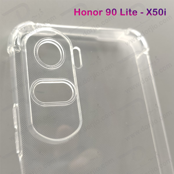 خرید قاب ژله ای شفاف ایربگ دار با محافظ دوربین Honor 90 Lite