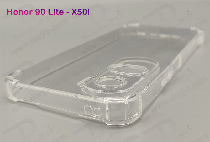خرید قاب ژله ای شفاف ایربگ دار با محافظ دوربین Honor X50i