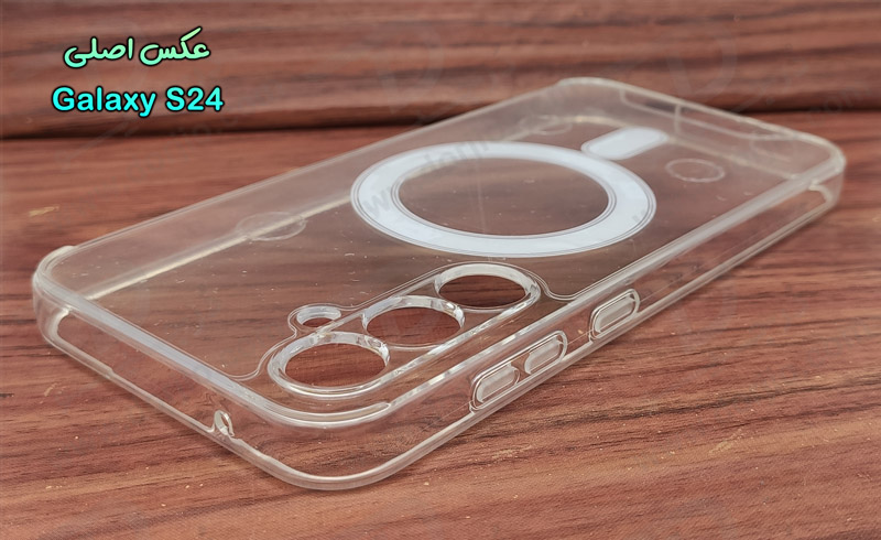 خرید قاب کریستالی شفاف مگنتی مگ سیف Samsung Galaxy S24