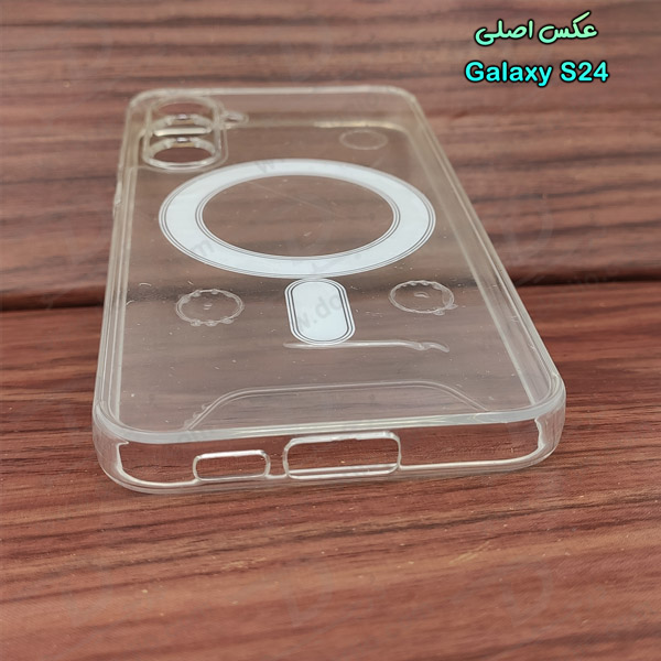 خرید قاب کریستالی شفاف مگنتی مگ سیف Samsung Galaxy S24
