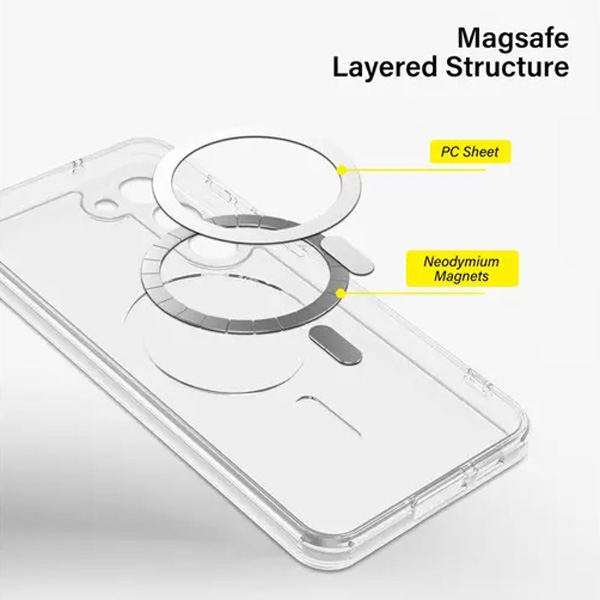 خرید قاب کریستالی شفاف مگنتی مگ سیف Samsung Galaxy S24