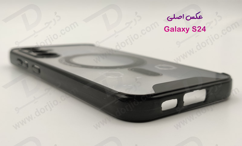 خرید قاب کریستالی شفاف مگنتی مگ سیف Samsung Galaxy S24