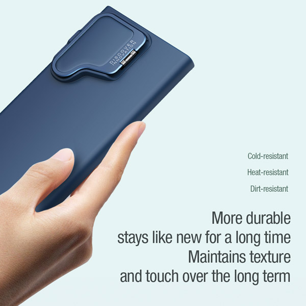 خرید قاب کمرا استند نیلکین Samsung Galaxy S24 Ultra مدل CamShield Silky Prop Silicone