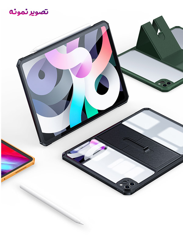 خرید کریستال شیلد شفاف پایه دار تبلت iPad Pro 12.9 2022 مارک XUNDD سری Beatle