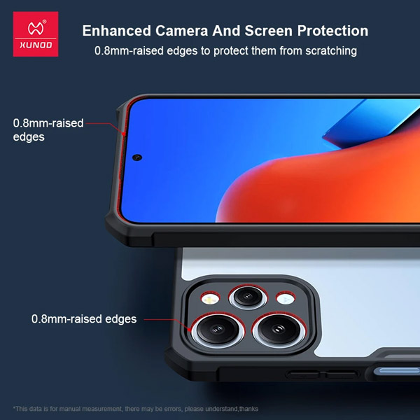 خرید کریستال شیلد شفاف گوشی Xiaomi Redmi 12 مارک XUNDD سری Beatle