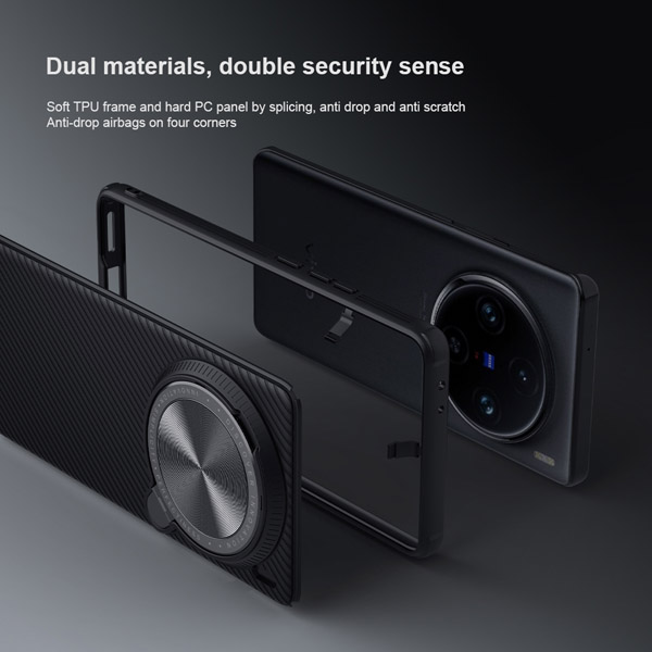 خرید گارد ضد ضربه مگنتی کمرا استند نیلکین Vivo X100 مدل CamShield Prop Magnetic