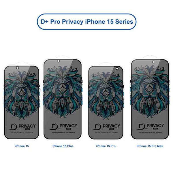 خرید گلس شیشه ای D+ Pro rivacy حریم شخصی iPhone 15 Plus مارک LITO