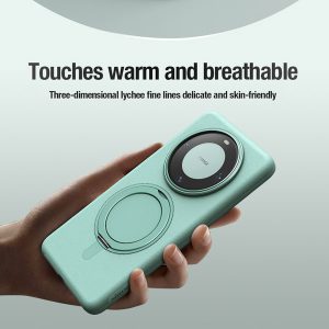 قاب چرمی مگ سیف استند رینگی نیلکین Huawei Mate 60 مدل MagProp