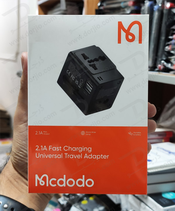 خرید تبدیل پریز برق چند کاره و آداپتور شارژ 10.5 وات مسافرتی مک دودو Mcdodo CP-4120