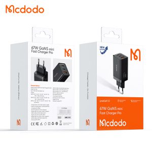 خرید شارژر دیواری 67W وات Gan 5 Pro با سه خروجی برند مک دودو مدل Mcdodo CH-1541